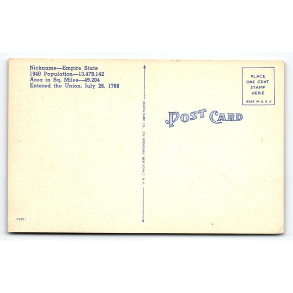 Greetings From Brooklyn New York Large Letter Linen Postcard NY Unused Vintage - Picture 2 of 2